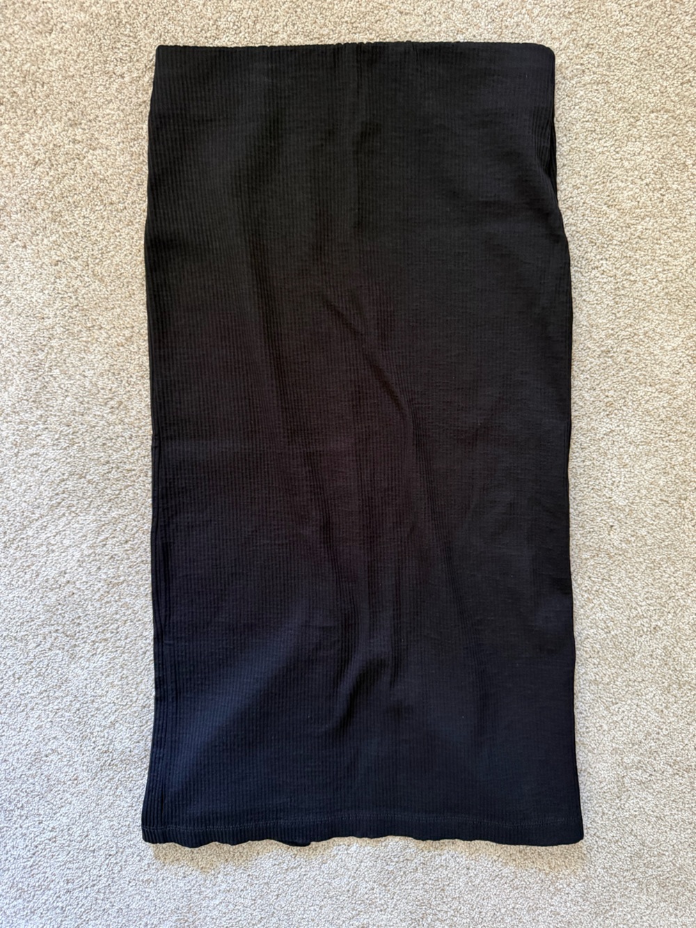 Zara Black Ribbed Maxi Skirt